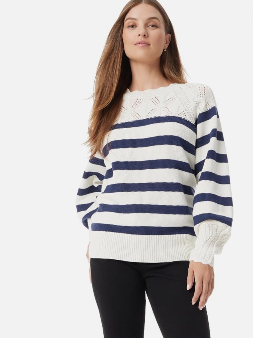 NWT Sam Edelman Joy Yoke Lace Sweater